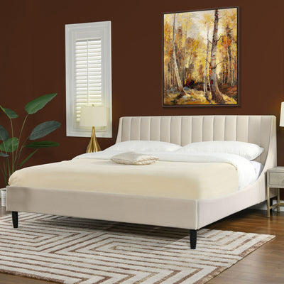 Aspen - Vertical Tufted Modern Headboard Platform Bed Set