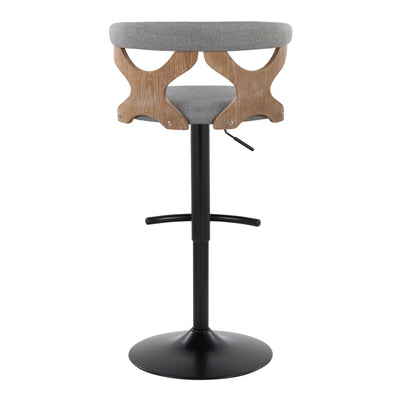 Gardenia - Contemporary Adjustable Barstool & Swivel With Rounded T Footrest (Set of 2)