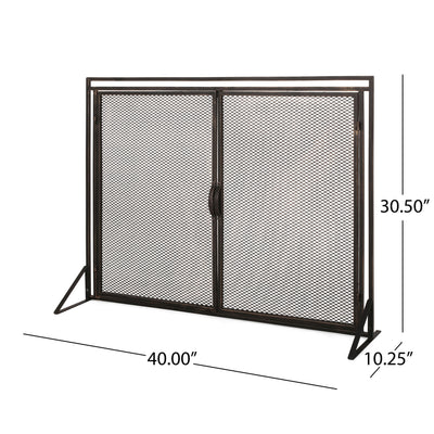 Samantha - Iron Fireplace Screen 2 Door Design