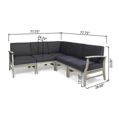 Perla - 5 Pieces Sofa Set