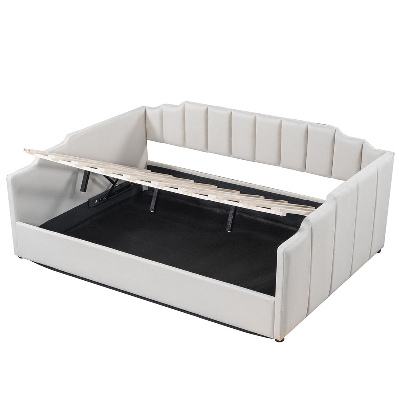 Modern Upholstered Daybed With Underneath Storage