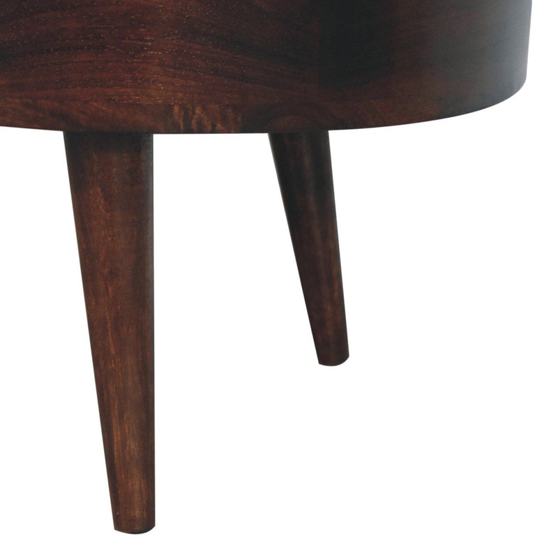 Rounded Wood Table
