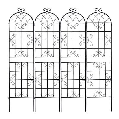 Metal Garden Rustproof Trellis For Climbing Plants Outdoor Flower Support