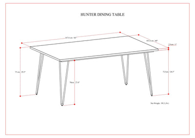 Hunter - Square Tabletop Dining Table