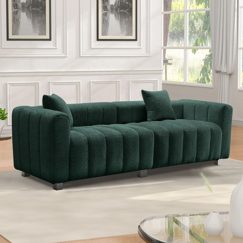 Modern 3 Seater Sofa With 2 Pillows