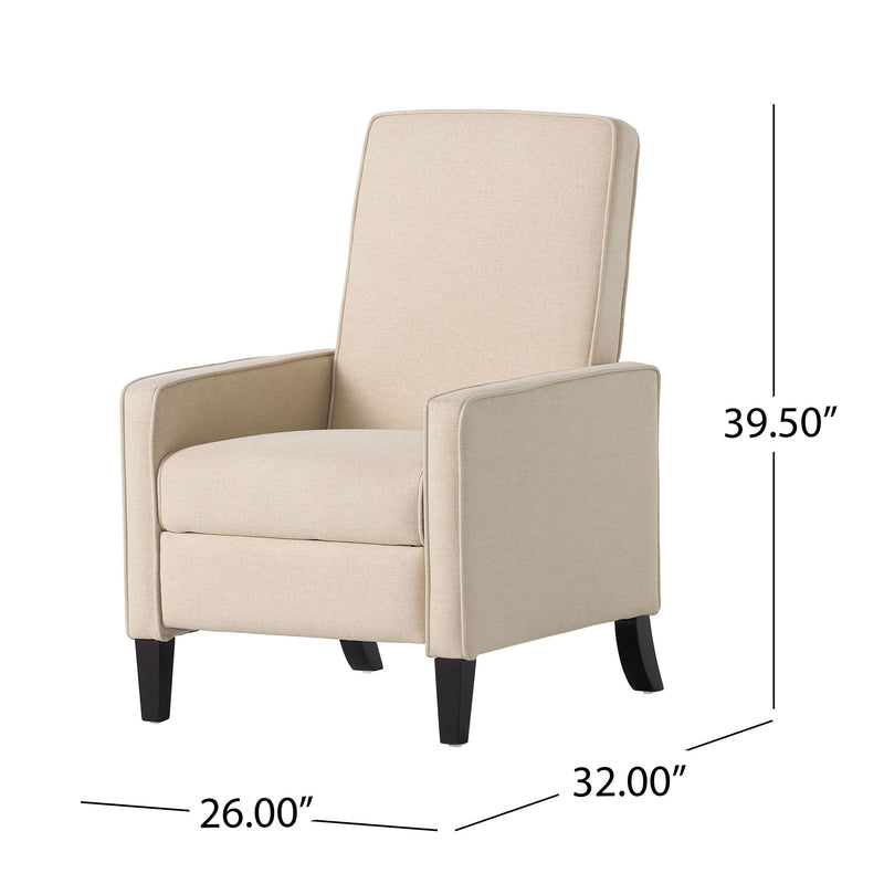 Minimalist Design Fabric Push Back Chair