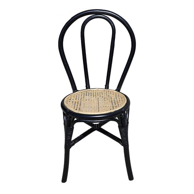 Rattan Dining Chair (Set of 2) - Black Multi