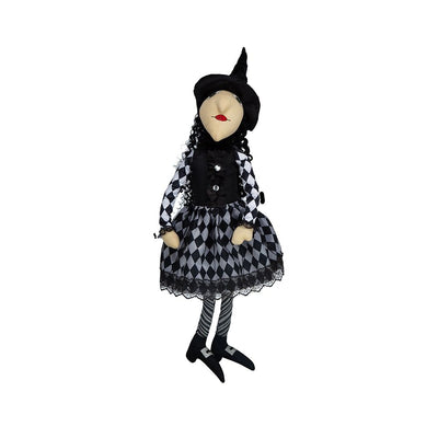 Halloween Sitting Witch Decor - Black