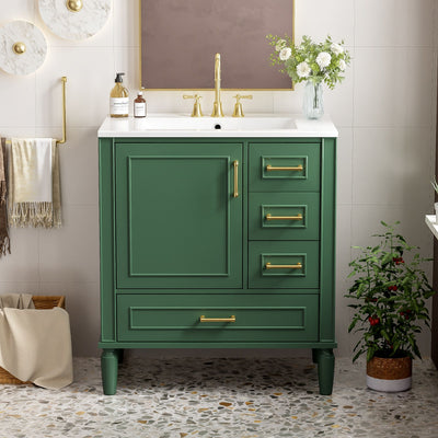 Traditional Bathroom Vanity Set With Soft Close Doors