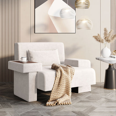 Modern Oversized Armchair With Soft Cushion For Living Room