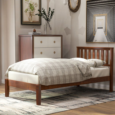 Platform Bed With Headboard, Footboard, Slat Support