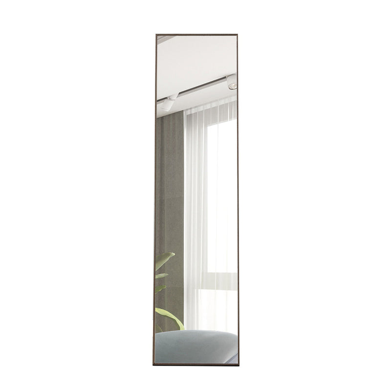 Solid Wood Frame Minimalist Mirror, Bathroom Bedroom Wall Mirror. Enhance Modern Interior Design - Gray / Transparent