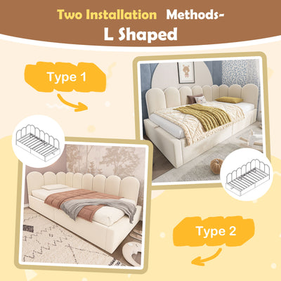 Upholstered Daybed With Metal Slatted Base