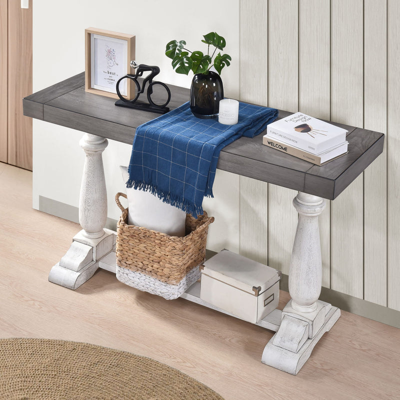 Farmhouse Retro Design Pedestal Sofa Tabe