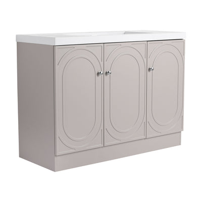 Contemporary Freestanding Bathroom Vanity With Resin Sink & Soft-Close Cabinet Doors