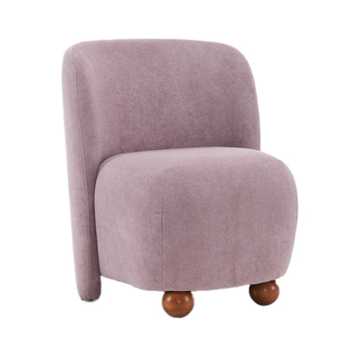 Modern Low Back Accent Upholstered Armless Living Room Chairs, Round Feet