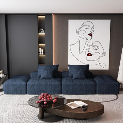 Modern Oversized Diy Combination Modular Sectional Sofa With Pillows