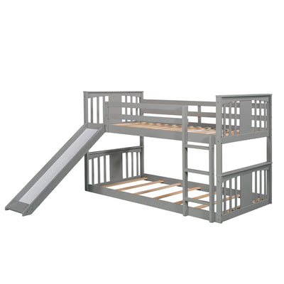 Bunk Bed With Convertible Ladder And Slide