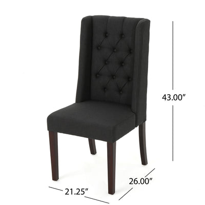Sophisticated Tufted Dining Chair With High Back Design