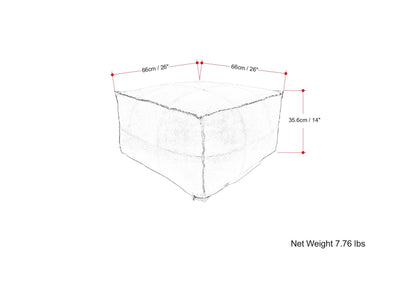 Sheffield - Handcrafted Square Pouf