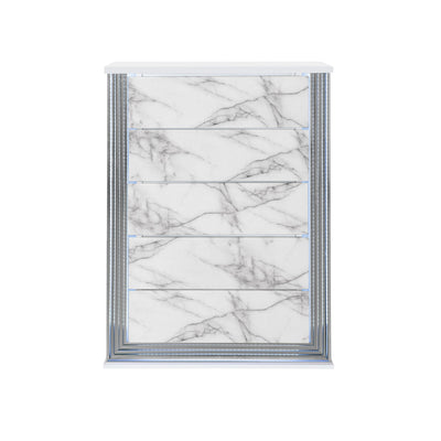 Moon - Chest With LED - White Marble