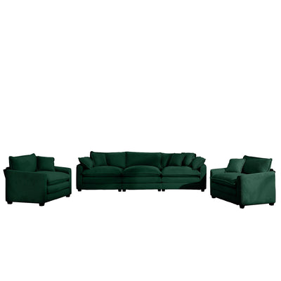 Elegant Corduroy Oversized Sectional Sofa Set With Deep Seats And Flexible Layout