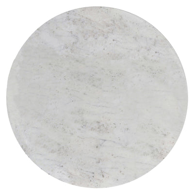 Raquel - Side Table - Antique Brass / White