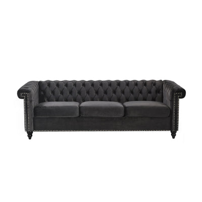 Chesterfield Style 3 Seater Sofa With Deep Button Tufting