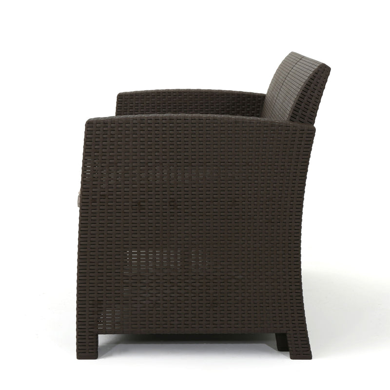 Outdoor Wicker Club Chair With Water Resistance