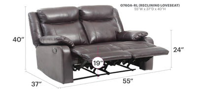 Stylish Reclining Loveseat For Two