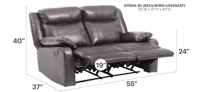 Stylish Reclining Loveseat For Two