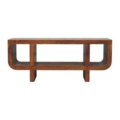 Orion - Curved Media Unit - Brown