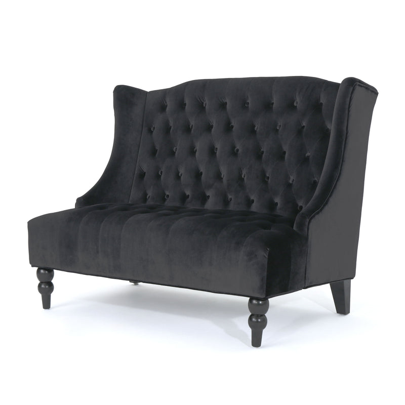 Nurturing - Upholstered Loveseat With Wing Back And Diamond Tufting