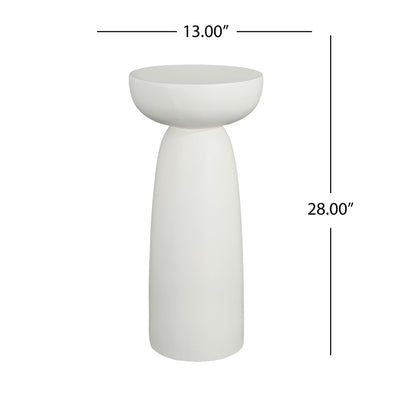 Magnesium Oxide Plant Stand - White