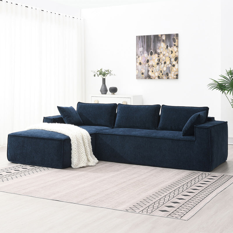 Free Combination Minimalist Style Modular Sectional, Wrinkle Resistant Couch Set L Shaped Compressed Sofa For Living Room