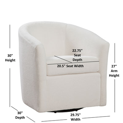 Oaklynn - Barrel Style Swivel Accent Chair