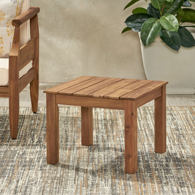 Halcyon - Outdoor Side Table With Slat Design