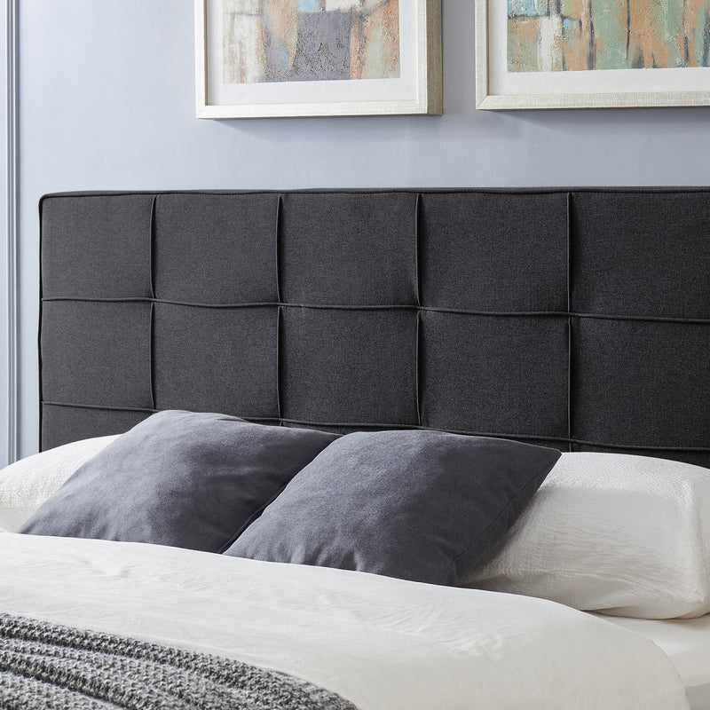 Marakesh - Contemporary Fabric Upholstered King / California King Headboard - Black