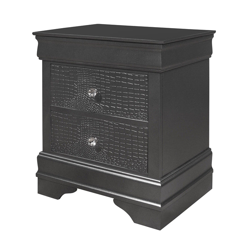 Shaker - Crocodile Metallic Nightstand