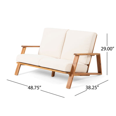 Paloma - Contemporary Loveseat And Coffee Table Set With Weather Resistant Cushions