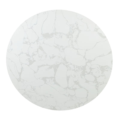 Clayten - Around Dining Table - Marble / Espresso