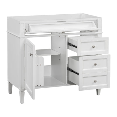 Bathroom Vanity Without Top Sink, Modern Bathroom Storage Cabinet With 2 Drawers And A Tip-Out Drawer