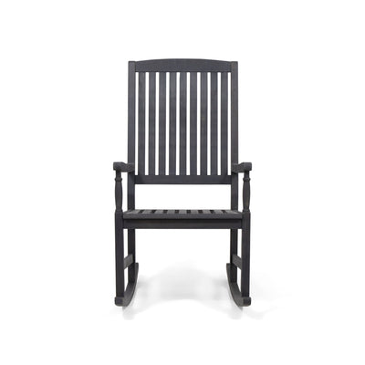 Muse - Outdoor Acacia Rocking Chair With Slat Design - Teak