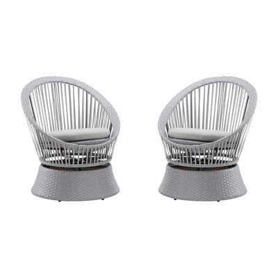 Modern Swivel Wicker Lounge Chair With Round Design