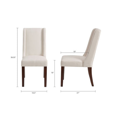 Brody - Wing Parson Dining Chair (Set of 2) - Cream