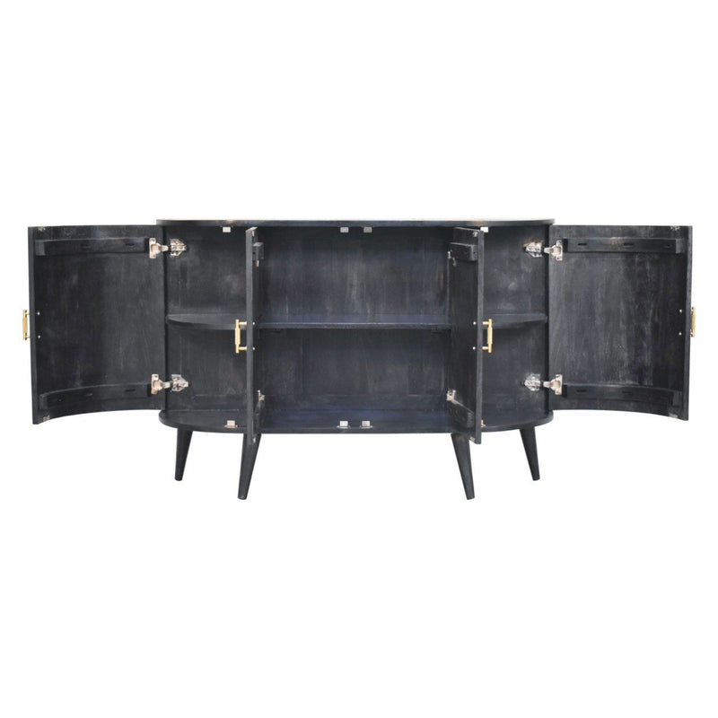 Quad - T Bar Cabinet - Ash Black