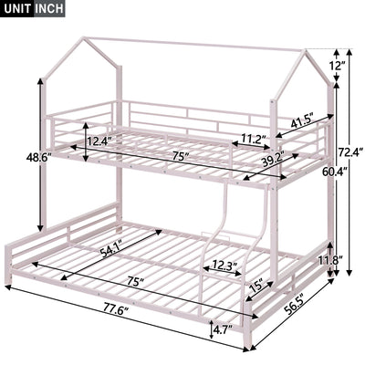 Sturdy Frame House Bunk Bed