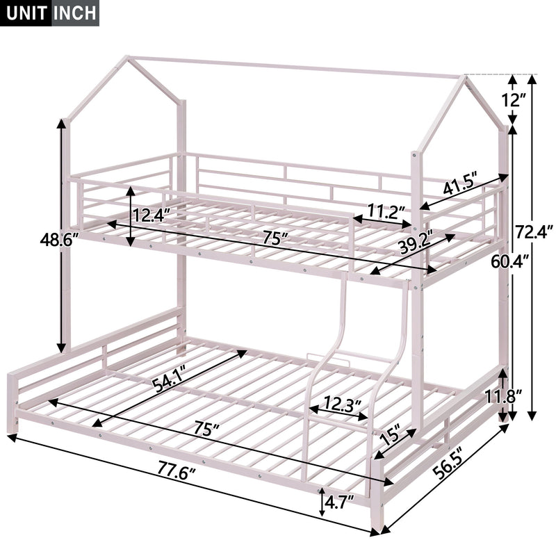 Sturdy Frame House Bunk Bed