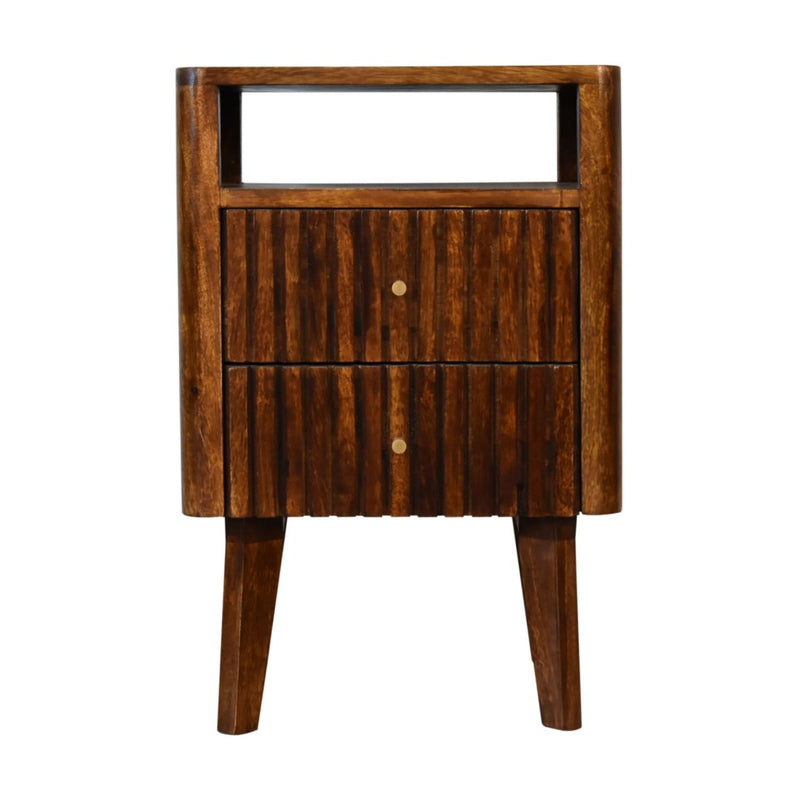 Reeve - Nightstand, 2 Drawers - Chestnut