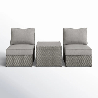 Modern Wicker Outdoor Seating Set With Cushions
